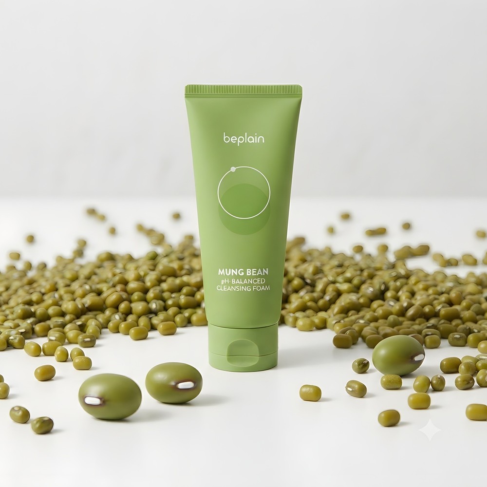 Beplain Mung Bean pH-Balanced Cleansing Foam 160ml (5.4fl oz)/ Vegan K-Beauty