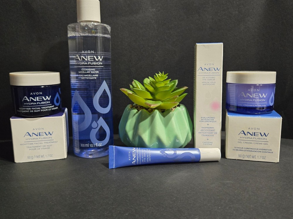 4 pc set Avon Anew Hydra Fusion Facial Treatment Regiment NEW