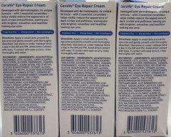 3PK Cerave Eye Repair Cream ~ 0.5 FL OZ EA ~ For Dark Circles & Puffiness ~ READ