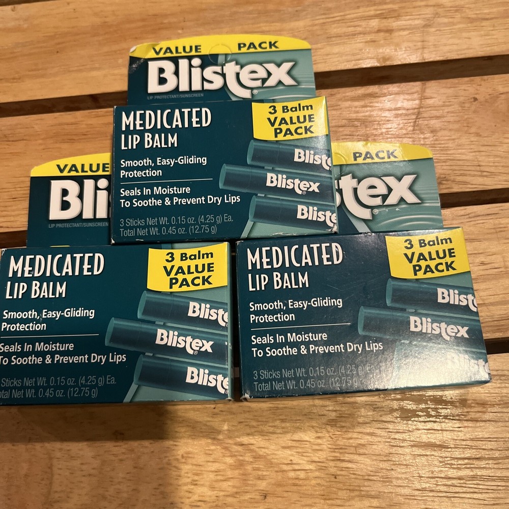 *3* Blistex Medicated Lip Balm SPF 15, 3 Count Exp 01/26