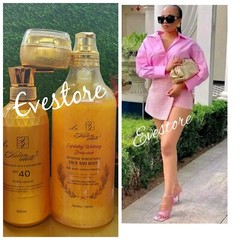 Original Le Asian Anti-aging Body Lotion 500ml, F.Cream & Exfoliating Gel SPF 30