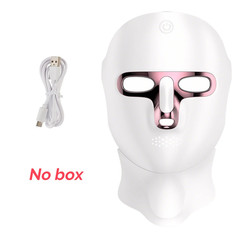 7-Color LED Face & Neck Light Therapy Mask, Wireless Rechargeable