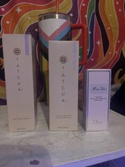 Collection of Tatcha Rice Wash and Foaming Cleansing, And Perfume To Go Along!