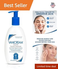 8 Fl Oz Gentle Facial Cleanser with Pump – pH-Balanced for Sensitive Skin Care