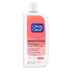 Clean & Clear Essentials Oil-Free Acne Toner, 2% 8 Fl Oz (Pack of 1), Multi