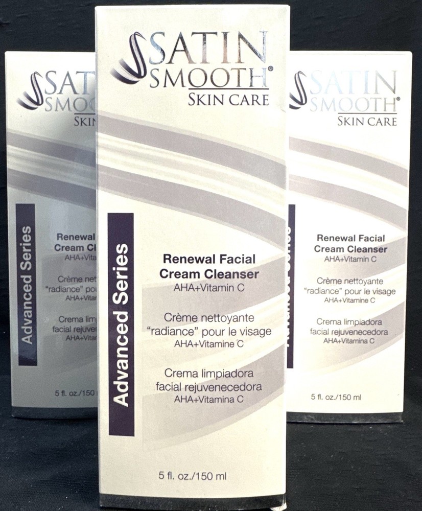 3 satin smooth renewal facial cleanser advanced series 5oz ea