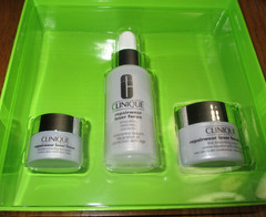 CLINIQUE REPAIRWEAR LASER FOCUS SERUM ~1 oz. Full Size / Cream & Eye Cream Mini