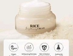 SKINFOOD Rice Brightening Cream, Korean Face Moisturizer with 48HR Fermented