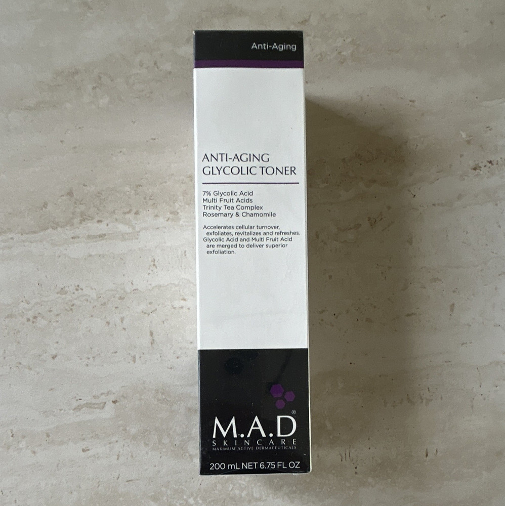 M.A.D Skincare Anti-Aging Glycolic Acid Toner Exfoliating 6.75 fl oz 11/27