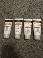 Neutrogena Clear Face Sunscreen Lotion for 3 Fl Oz (Pack of 1), WHITE