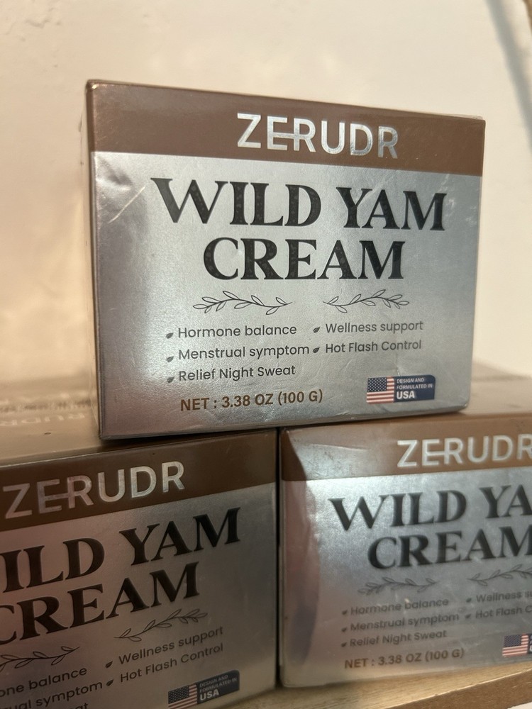 ZERUDR Wild Yam Cream Moisturizer Wellness Support, Bergamot Scent 3.38 oz