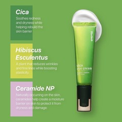 Meebak Cica Eye Cream for Dark Circles and Puffiness, Anti Aging, Wrinkles, Kore