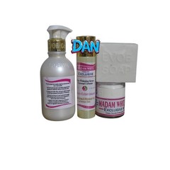 Evob 4pc. Madam-Whitte exclusive body lotion 1, face cream 1, serum 1, Bar 1