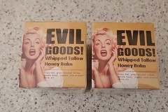 New Evil Goods Whipped Tallow Honey Balm For Face, Lips & Body 4.23oz Jar Set 2