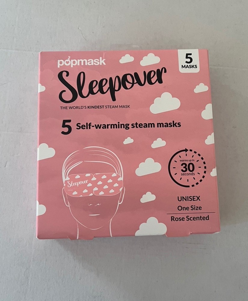 POPMASK LONDON Sleepover Rose Scented Self-Warming Steam Mask (5 Pack).