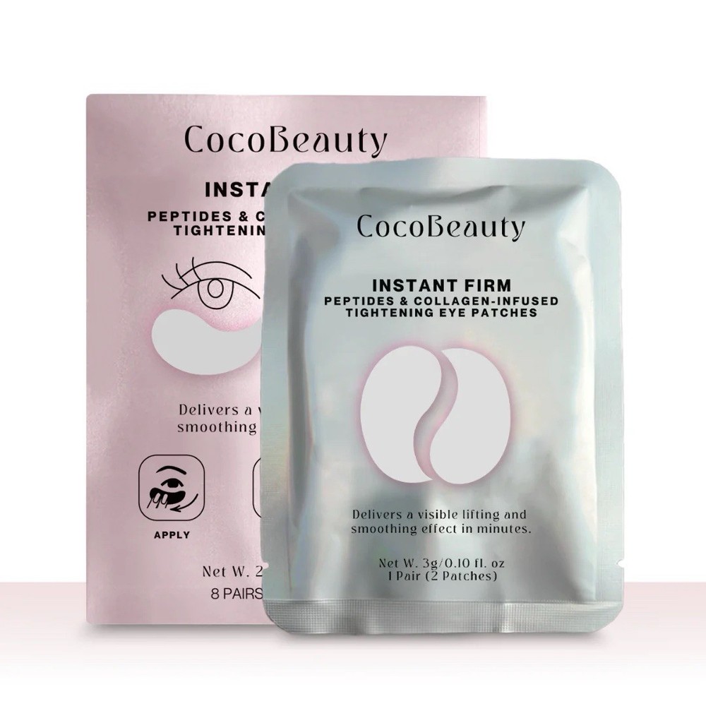 Cocobeauty InstaFirm Eye Patches Under Eye Mask for Puffiness Peptides 8 Pairs