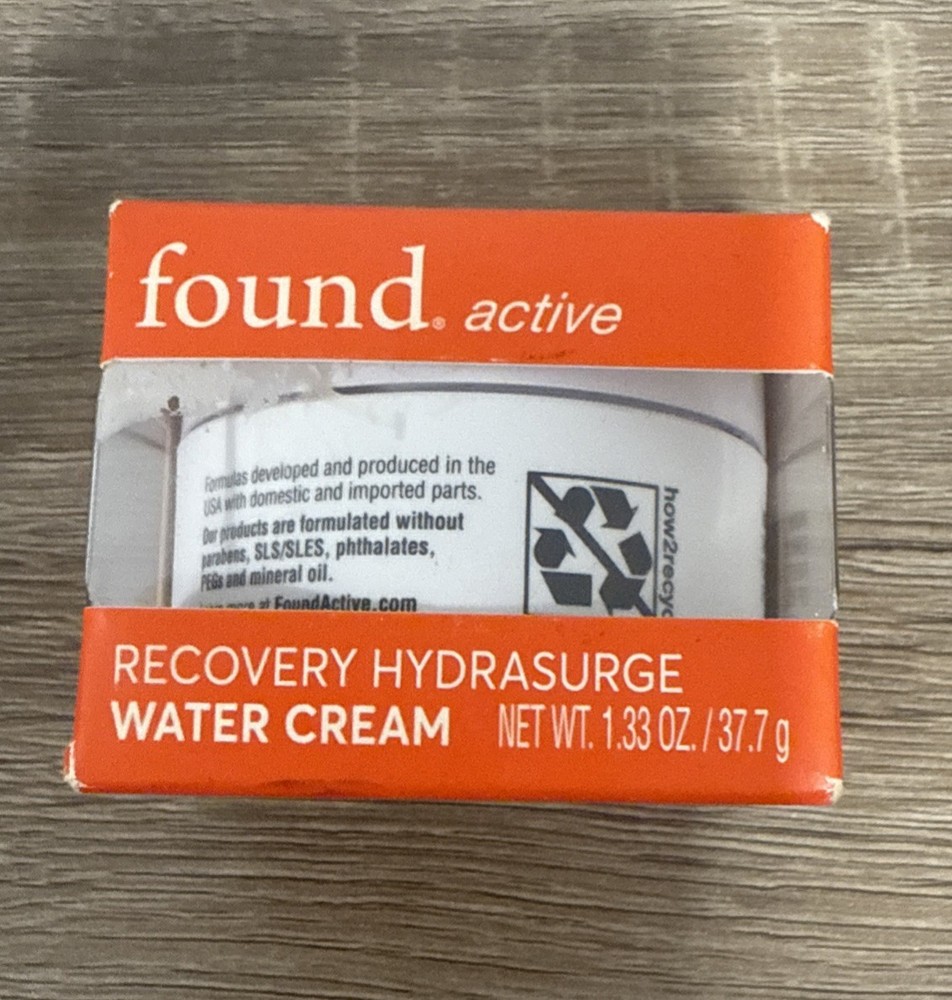 Found Active Recovery Hydrasurge Water Cream 1.33 oz NEW Sealed