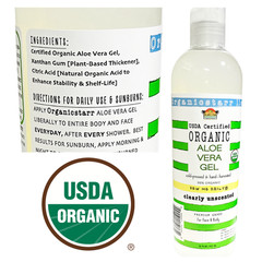 DEW ME DAILY®️ Organicstarr USDA Certified Organic Aloe Vera Gel 12oz./355ml.