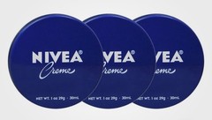 3-pack NIVEA Rich Moisturizing Creme/Hand Cream Blue Metal Tin 1oz x3 Beiersdorf