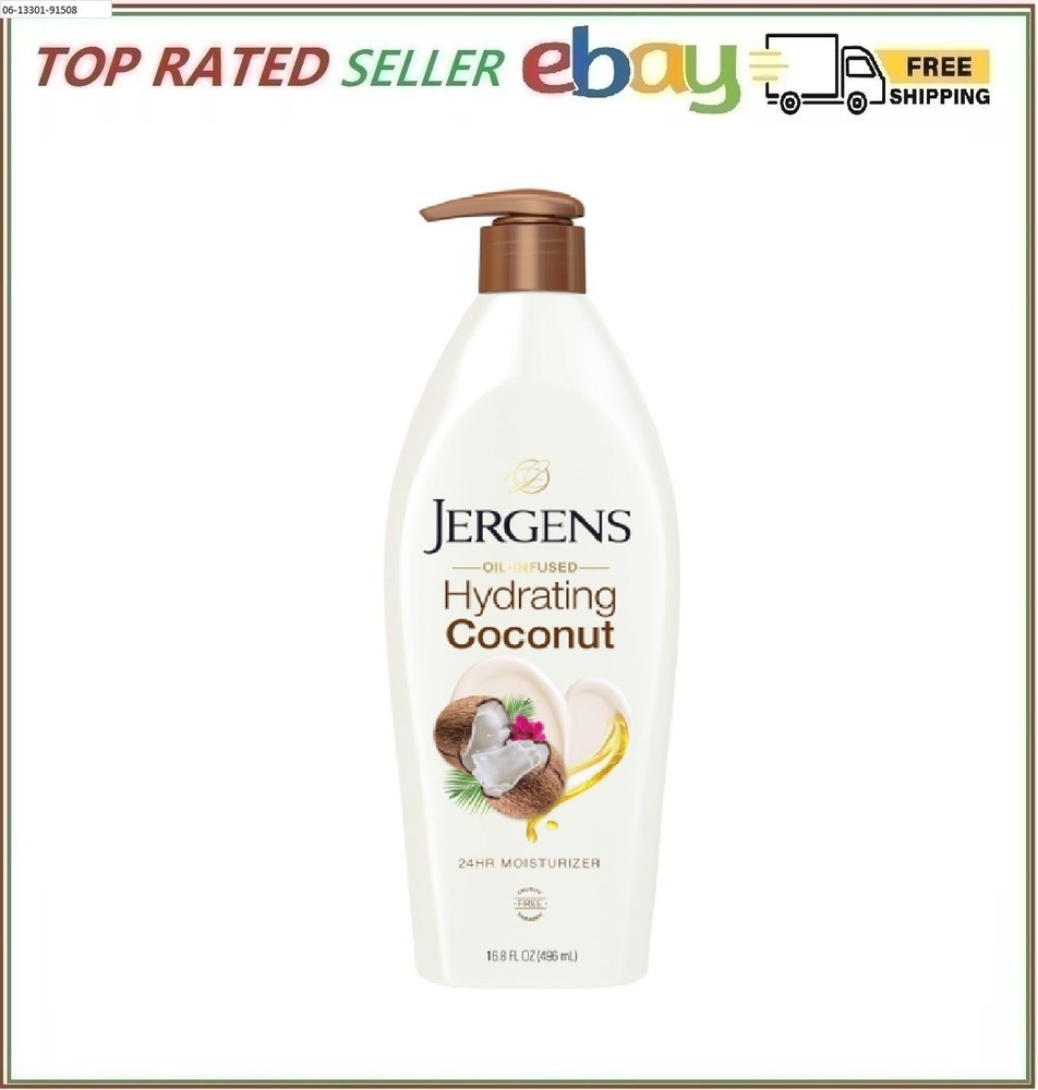 Jergens Hydrating Coconut Body Lotion, Hand and Body Moisturizer 16.8 oz