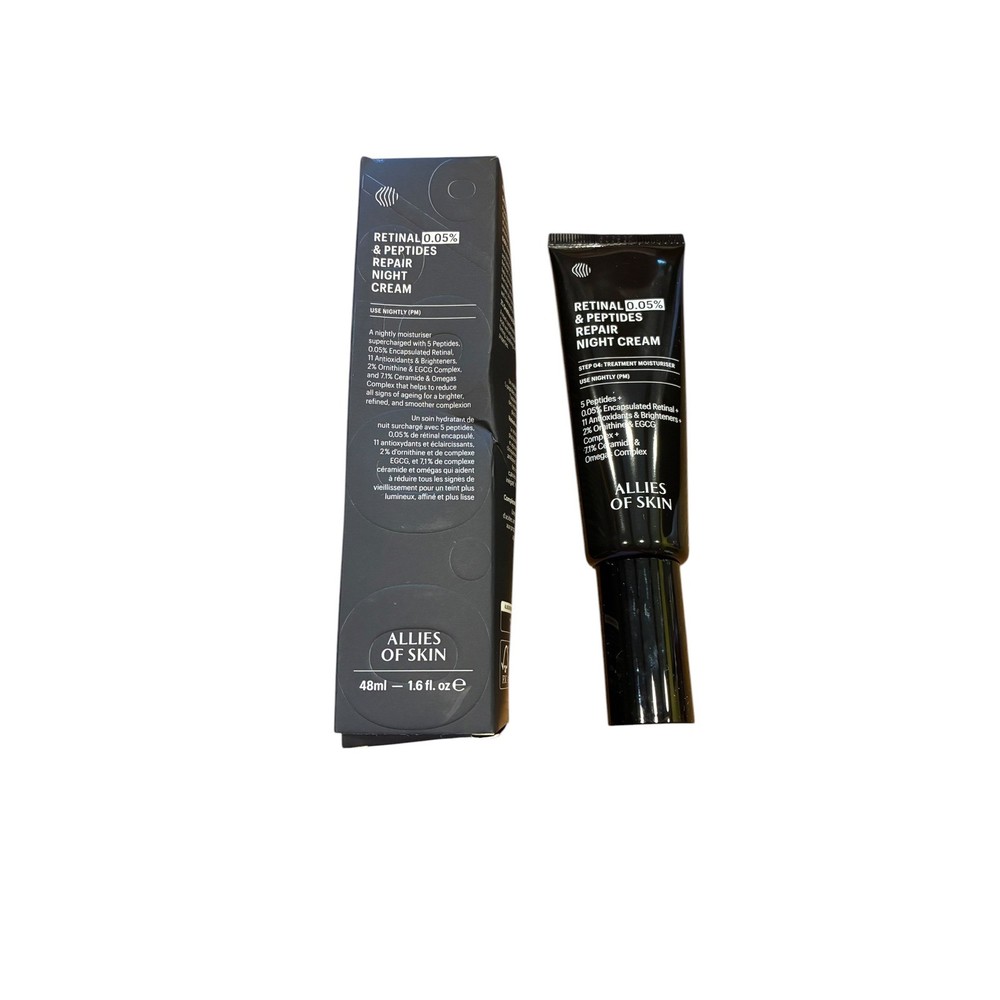 Allies of Skin Retinal 0.05% Peptides Repair Night Cream 48ml New