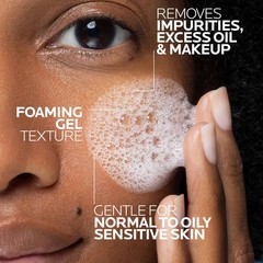 Oil-Free Foaming Facial Cleanser with Niacinamide & Ceramides, Pore Cleanser for