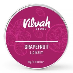 Vilvah Grapefruit Lip Balm for Dry Chapped Cracked Lips Nourishes Hydrates 10gm