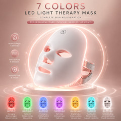 LED Face Mask 7 Color Light Therapy Photon Rejuvenation Anti Aging Skin Care