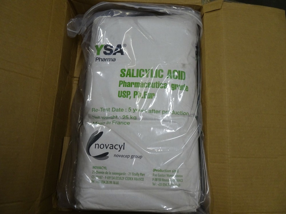 Pure Salicylic Acid Powder USP 25kg (55 Pounds)