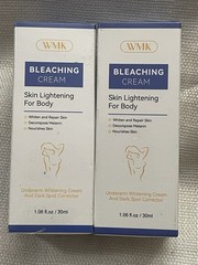 Lot of 2 Bleaching Cream Skin Lightening for Body Dark Spot Correct 03/2028 WMK