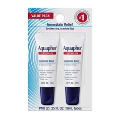 Aquaphor Lip Repair – Soothe Dry, Chapped Lips – Two .35 oz. Tubes