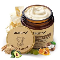 OUKEYA 100% Grass-Fed Tallow Honey Balm Intense Hydration Balm For Skin 110g