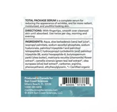 Sun Coast Sciences Total Package Serum, Vitamin C, Hyaluronic Acid, Tri-Peptide