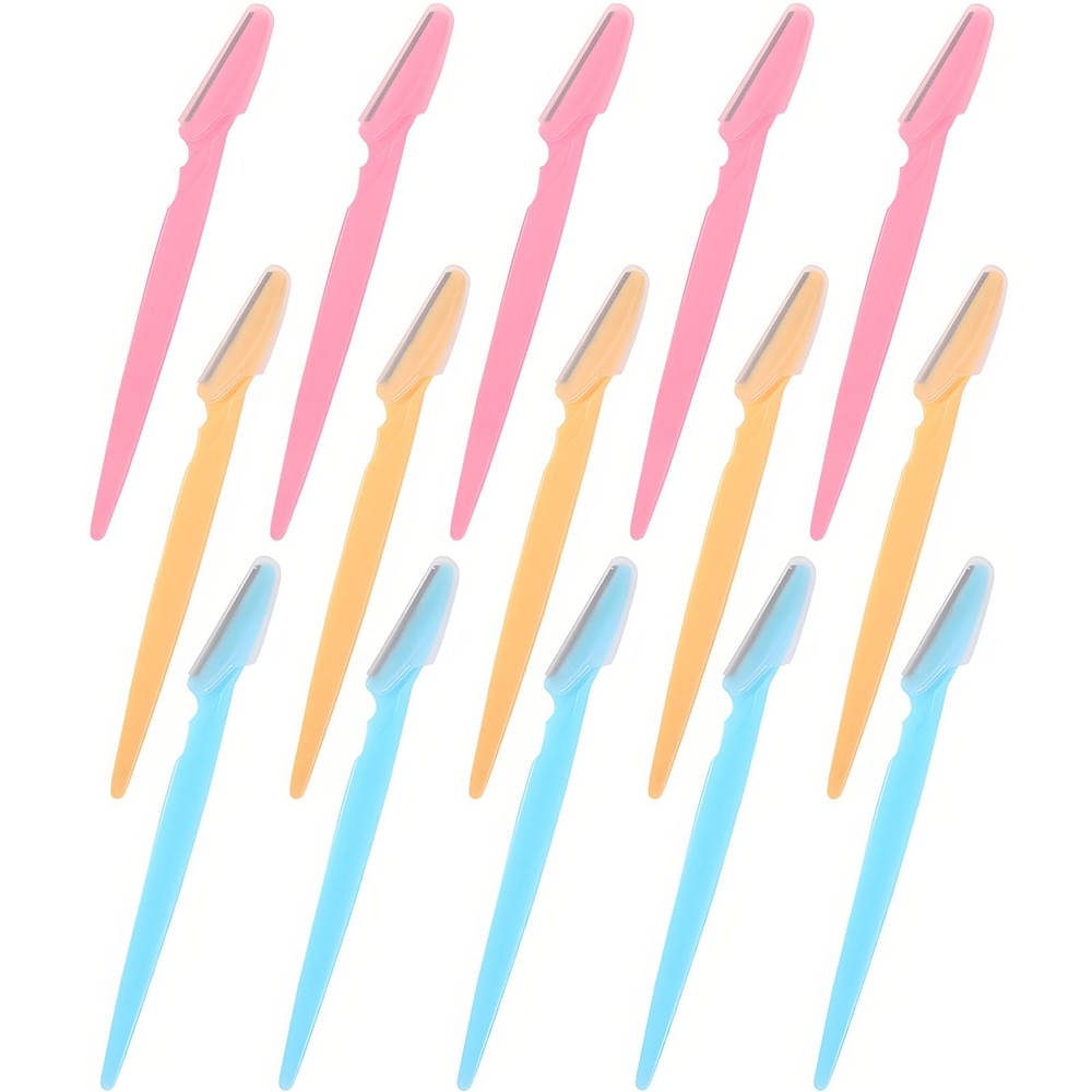 15-Pack Exfoliating Dermaplaning and Eyebrow 1 Count (Pack of 15), multicolor