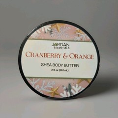 Jordan Essentials Cranberry & Orange 2oz Holiday Collection Shea Body Butter NEW