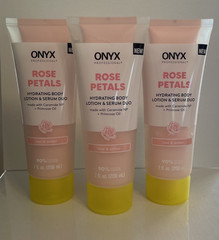 Onyx Professional Rose Petals Hydrating Body Lotion & Serum 7 oz 3 Pack