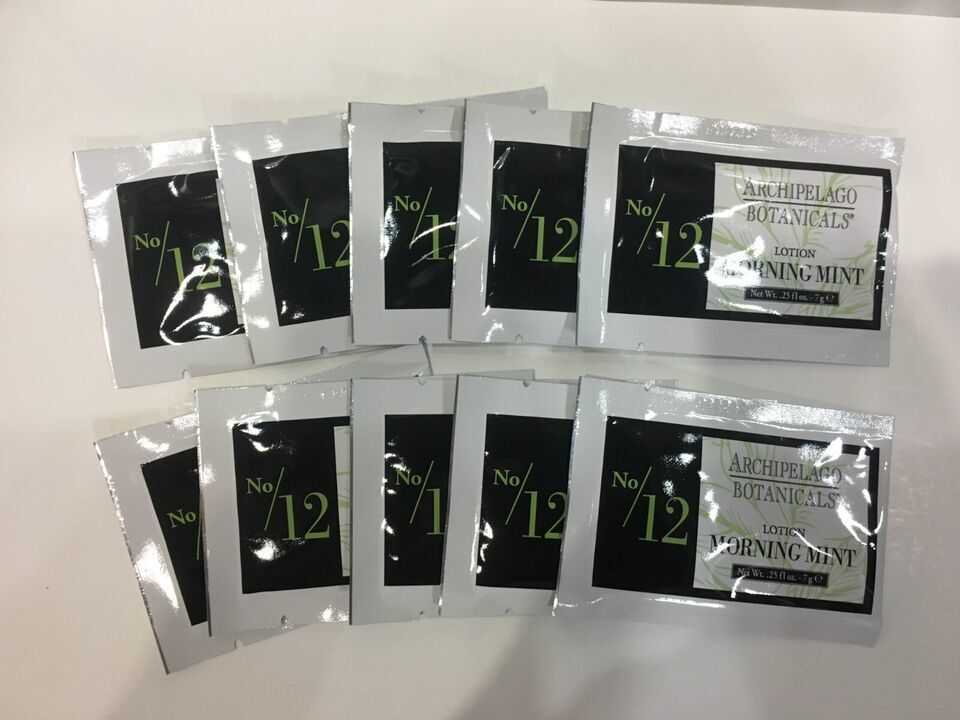 Archipelago Botanicals Morning Mint Lotion 7g / .25fl oz. each x 10 pcs