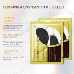 Eye Care Kit. 2 Pairs Eye Patch, Eye Roller Serum, Eye Cream: Anti-Aging
