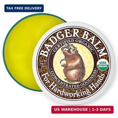 Badger Healing Balm, Hard Working Hands Cream, Organic Hand Cream for Dry Cracke
