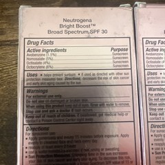 2 Neutrogena Bright Boost Moisturizer with Sunscreen SPF 30 – 1 oz Each