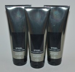 3 BATH & BODY WORKS STEEL MEN&rsquo;S COLLECTION ULTRA SHEA BODY CREAM 8 OZ LOTION