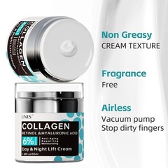 Retinol Collagen Face Cream Anti Aging Squalane Wrinkle Moisturizer 1.86oz