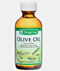 De La Cruz Pure Olive Essential Oil, Expeller Pressed for Hair and Skin 2 FL OZ