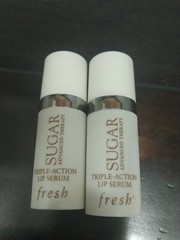 2x fresh SUGAR Triple Action Lip Serum FULL SIZE 10 ml 0.3 oz Each NWOB Authenti