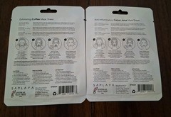 LOT OF 2 KOREAN Beauty Face Masks Exfoliating Coffee & Anti Inflammatory Carrot