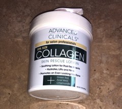Advanced Clinicals Spa Size Collagen Skin Rescue Lotion 16 Oz (454g) Sealed
