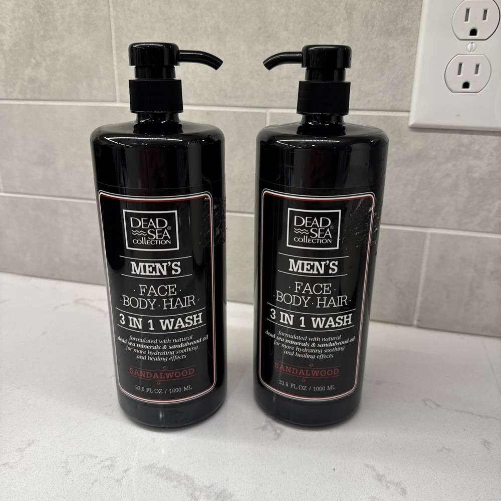 Hydrating & Clarifying Men&rsquo;s 3-in-1 Face Hair & Body Wash (2-Pack)