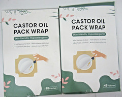 96 Patches of Castor Oil Pack Wrap, Skin-Friendly & Hypoallergenic