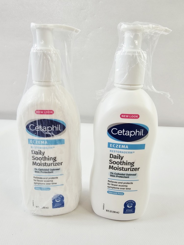 2 Bottles Cetaphil Restoraderm Eczema Daily Soothing Moisturizer 10 oz ea 2/2027