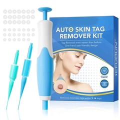 2 in 1 Painless Auto Mole Wart Removal Skin Tag with Rubber Bands & Alcohol Pads